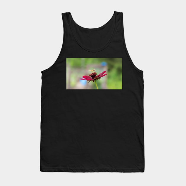 Hoverfly on a Flower Tank Top by ansaharju